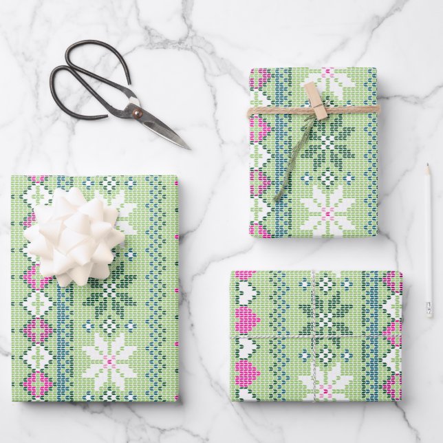 Einfache Motive Muster 2 Geschenkpapier Set (Vorderseite)