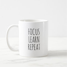 Einfache Motivierende Handschrift Fokus Schüler Kaffeetasse