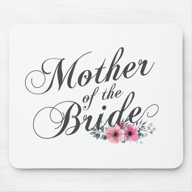 Einfache Mutter der Braut Hochzeit | Mauspad (Vorne)