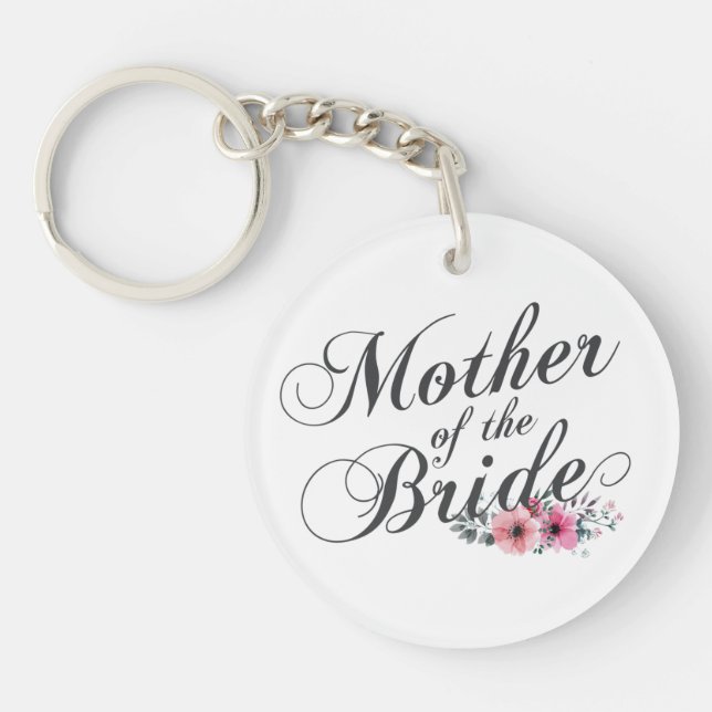 Einfache Mutter der Braut Hochzeit | Schlüsselanhä Schlüsselanhänger (Vorderseite)