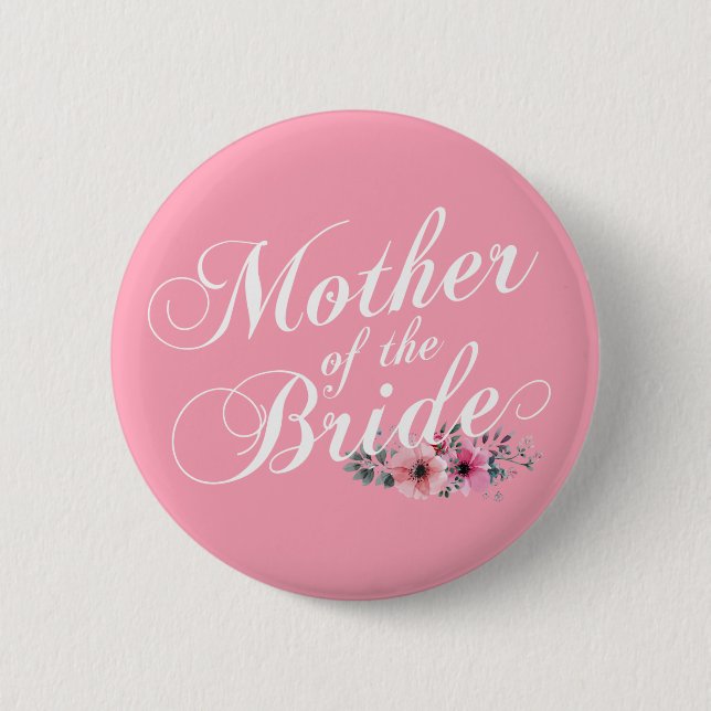 Einfache Mutter der Braut | Schaltfläche Button (Vorderseite)