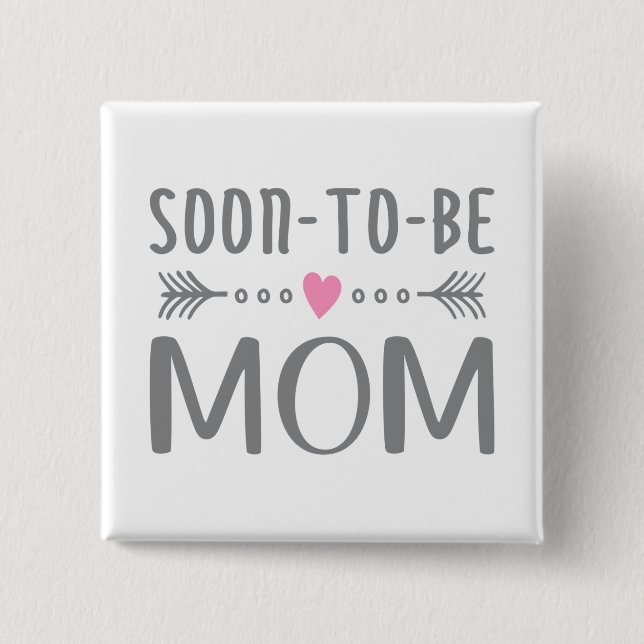 Einfache Mutter-Kind-Mama | Schaltfläche Button (Vorderseite)