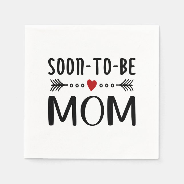 Einfache Mutter-Kind-Mama | Serviette (Vorderseite)