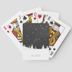 Einfache nächtliche Szene/Kartenspielen/Hirsch & B Spielkarten