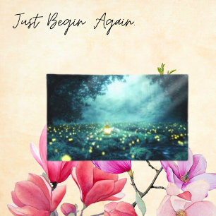 Einfache Nachtwaldglowwürmer LaternenCanvas Printw Leinwanddruck