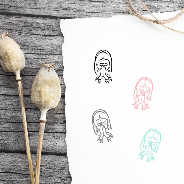 Einfache Namaste Pray Gummistempel (Von Creator hochgeladen)