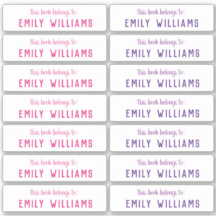 Einfache Namensliste Aufkleber