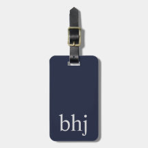 Einfache Navy Blue Initial Monogram