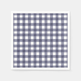Einfache navy Gingham Serviette