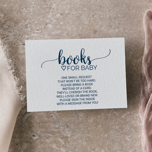 Einfache Navy-Kalligrafie-Buchanfrage Begleitkarte (Von Creator hochgeladen)