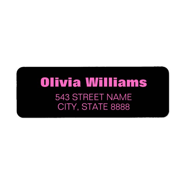 Einfache Neonpinke in elegantem Schwarz anpassen (Vorne)