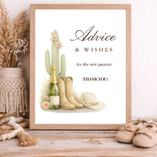 Einfache neutrale Babyparty-Tipps und -Wünsche für Poster