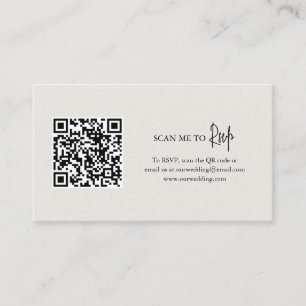 Einfache neutrale Beige Elegant Hochzeit Begleitkarte