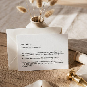 Einfache, neutrale Hochzeitskarte Einladung