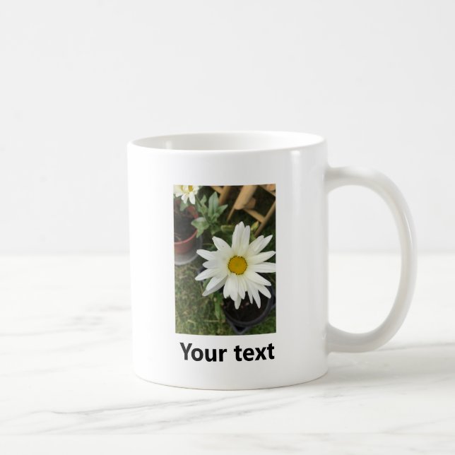 Einfache Niedliche benutzerdefinierte Daisy-Blume  Kaffeetasse (Rechts)