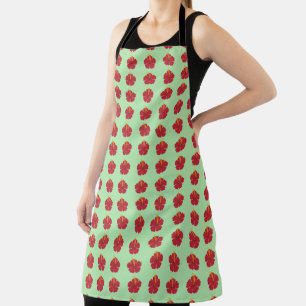 Einfache Niedliche Cartoon Roter Hibiskus Blume Schürze