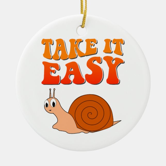 Einfache Niedliche Cartoon Schnecke Groovittext Keramik Ornament (Vorne)