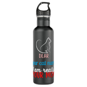 Einfache Niedliche Cat Mama Mütter Tagesgeschenk Edelstahlflasche
