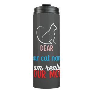 Einfache Niedliche Cat Mama Mütter Tagesgeschenk Thermosbecher