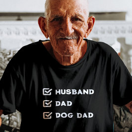 Einfache Niedliche Checkbox Mann, Vater, Dog Papa  T-Shirt