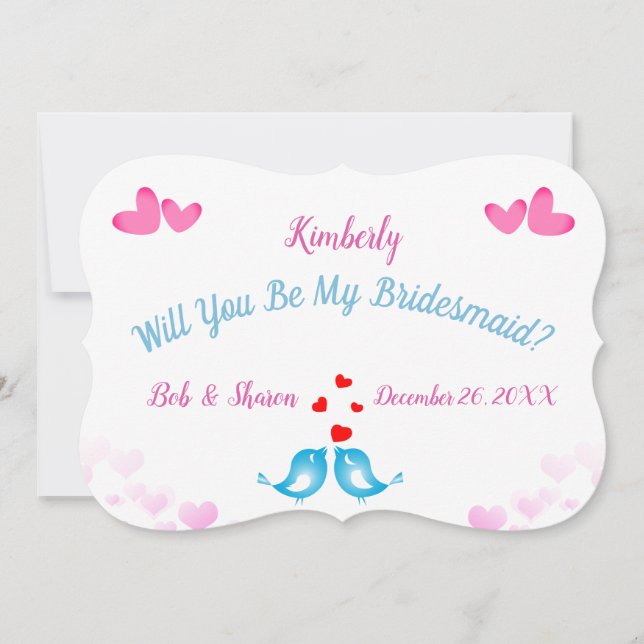 Einfache Niedliche Einladungen meiner Bridesmaid (Vorderseite)