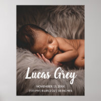Einfache Niedliche Geburtsstats Foto Baby Kinderzi