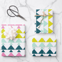 Einfache Niedliche Geometrie Muster Pink Minze Cha