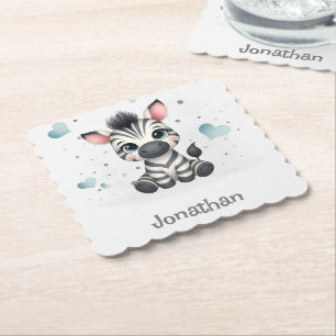 Einfache niedliche kleine Cartoon-Zebra Untersetzer