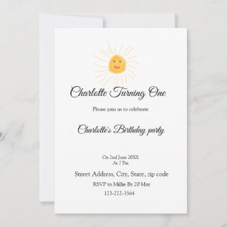 Einfache niedliche Kleinkinder mit minimaler Kinde Einladung