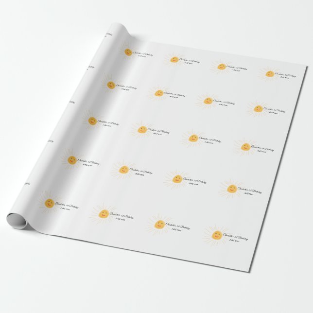 Einfache niedliche Kleinkinder mit minimaler Kinde Geschenkpapier (Ungerollt)