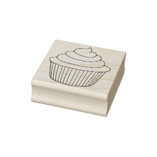 Einfache niedliche Kuchen-Gummi-Briefmarke Gummistempel