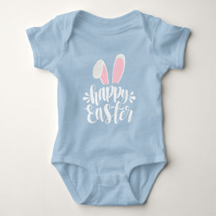 Einfache Niedliche Ohren glücklich Ostern  Karosse Baby Strampler