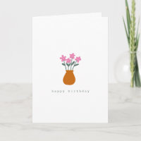 Einfache Niedliche rosa Blume Minimalistisch Gebur