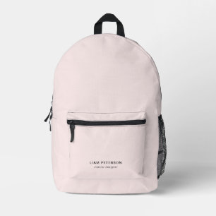 Einfache Niedliche Rosa Personalisierte Bezeichnun Bedruckter Rucksack