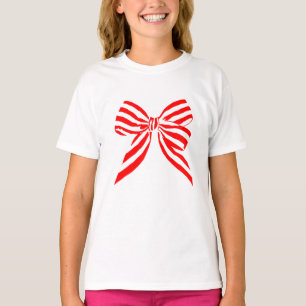 Einfache niedliche Streifenbogen T-Shirt