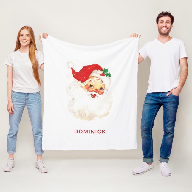 Einfache Niedliche Vintage Weihnachtszeit Fleecedecke (Beispiel)