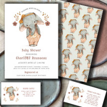 Einfache Niedliche Wasserfarbe Elephant Girl Baby