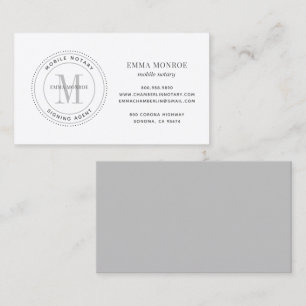 Einfache Notar-Briefmarke Notar-Signatur-Agent Visitenkarte