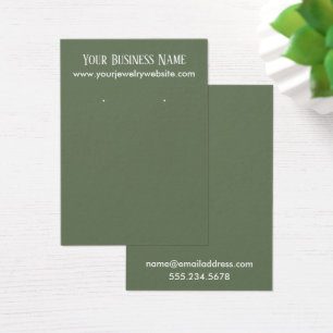 Einfache Olive Green Oring Holder-Display-Karten