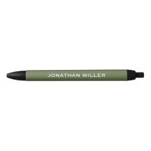 Einfache Olive Green und Weiß Typografie