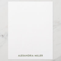 Einfache Olive Typografic Name Stationery