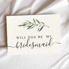 Einfache Olive-Zweigstelle Einladungspostkarte