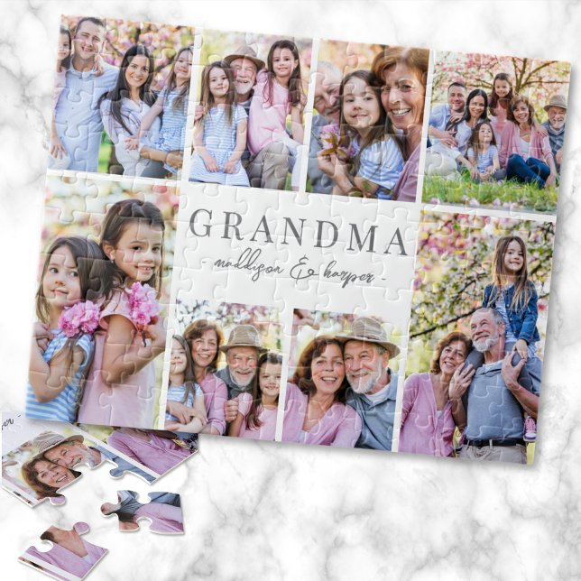 Einfache Oma-Fotocollage (Simple Grandma Photo Collage jigsaw puzzle)