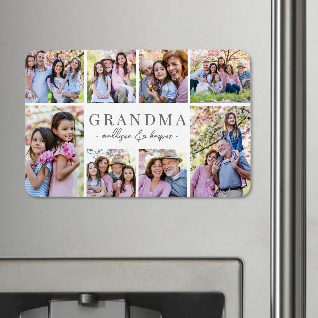 Einfache Oma-FotoCollage Magnet (Simple Grandma Photo Collage Magnet )