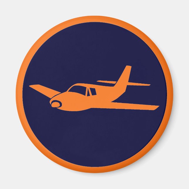 Einfache orange-blaue Flugzeugmagnete Magnet (Vorne)