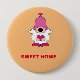 EINFACHE ORANGE GENOME SWEET ZUHAUSE MAGNET BUTTON