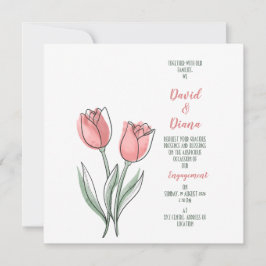 einfache orange Hochzeitseinladung