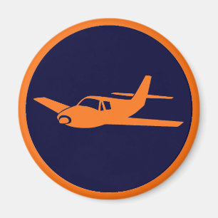 Einfache orange Marineblau-Flugzeugmagneten Magnet
