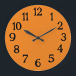 Einfache Orange Normale Schlichte Uhr<br><div class="desc">Dies ist eine normale schnurlose einfache Uhr für Ihr Haus oder Ihr Unternehmen.</div>
