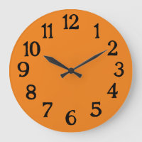 Einfache Orange Normale Schlichte Uhr